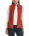 Nic + Zoe Nic & Zoe Quilted Knit Trim Puffer Vest In Orange