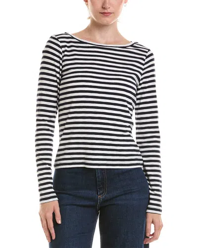 Nic + Zoe Nic & Zoe Stripe Cape Rib Modern Boat T-shirt In Multi