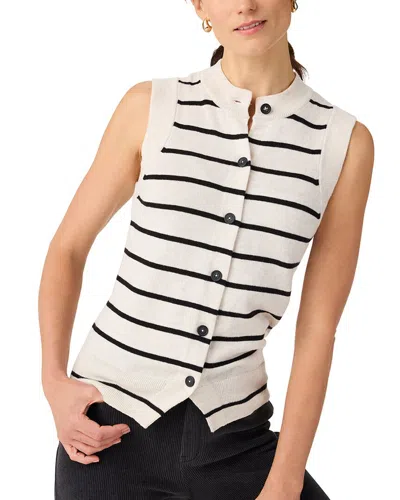 Nic + Zoe Nic & Zoe Striped Essential Sweater Vest In White