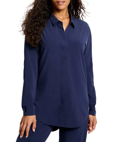 Nic + Zoe Nic & Zoe Tech Stretch Shirt In Blue