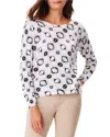 Nic + Zoe Nic+zoe Night & Day Abstract Print Sweater In White