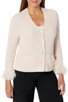Nic + Zoe Nightfall Cardigan In Light Blush In Pink