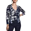Nic + Zoe Nic+zoe Nightfall Rib Cardigan In Indigo Multi