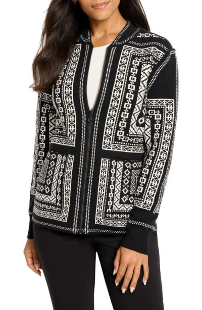 Nic + Zoe Nic+zoe Nordic Nights Reversible Knit Jacket In Multi