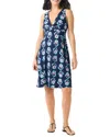 Nic + Zoe Ocean Batik Twist Front Jersey Dress
