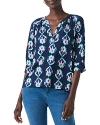 NIC + ZOE NIC+ZOE OCEAN BATIK ELBOW SLEEVE TOP