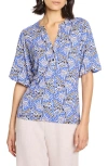 Nic + Zoe Nic+zoe Ocean Jewel Top In Blue