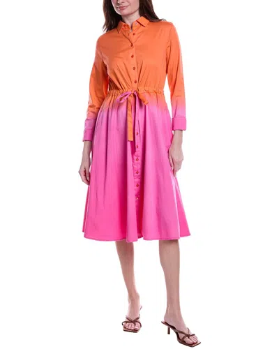 Nic + Zoe Nic+zoe Ombre Ayla Midi Dress In Orange
