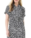 Nic + Zoe Animal Print Peplum Top In Black Multi