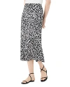 Nic + Zoe Onyx Animal Slip Skirt In Black Multi