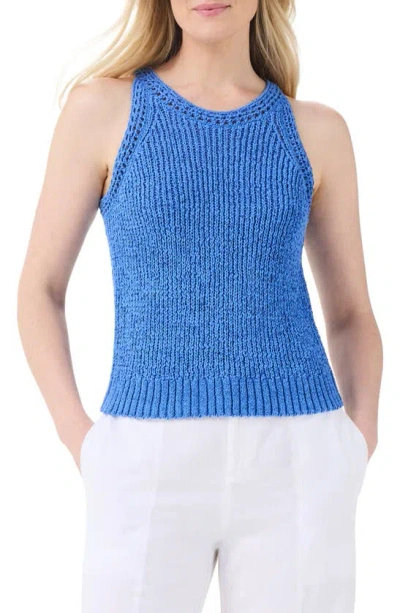 Nic + Zoe Openwork Sweater Tank In True Blue