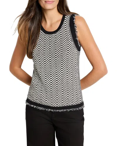 Nic + Zoe Opposites Attract Knit Tank In Black