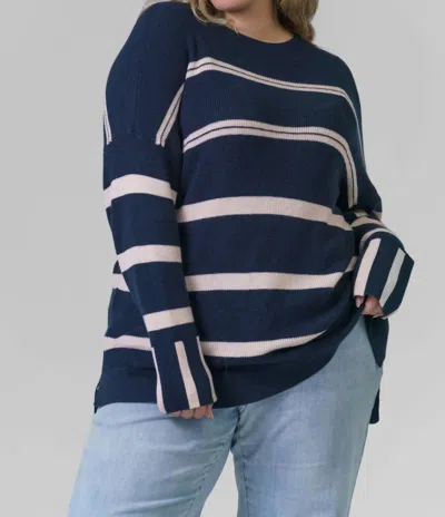 Nic + Zoe Opposites Attract Sweater - Plus Size In Indigo In Blue