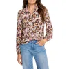 Nic + Zoe Painted Ikat Live In Top In Neutral Multi