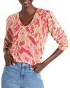Nic + Zoe Painted Ikat Sweater