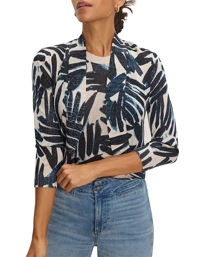 Nic + Zoe Nic+zoe Painted Palms Bolero Cardigan In Black