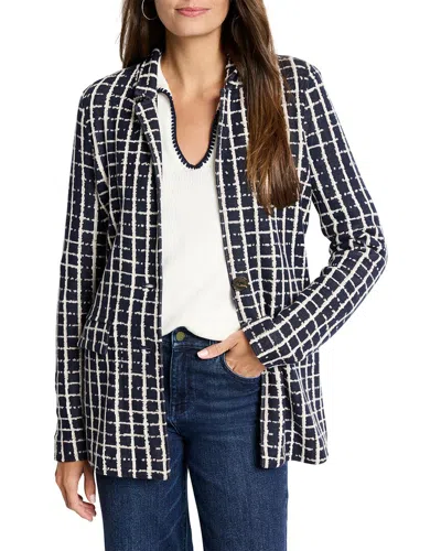 Nic + Zoe Painted Plaid Boyfriend Blazer In Multi