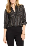 Nic + Zoe Mini Painted Stripe Shirt In Black Stripe In Multi