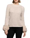 Nic + Zoe Nic+zoe Party Cuff Pointelle Sweater In Multi