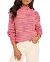 Nic + Zoe Nic+zoe Space Dye Cotton Blend Sweater In Pink Mix