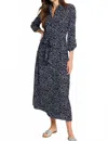 Nic + Zoe Pearl Garden Ivy Dress In Indigo Multi In Blue
