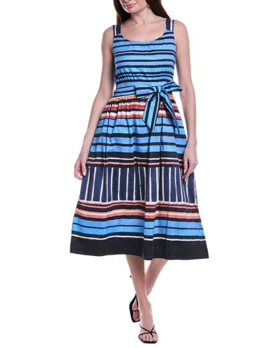 Nic + Zoe Painted Peninsula Sophie Dress In Blue