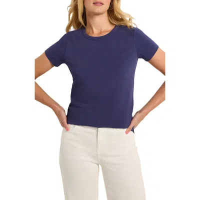 Nic + Zoe Nic+zoe Perfect Knit Crewneck T-shirt In Blue