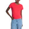 Nic + Zoe Nic+zoe Perfect Knit Crewneck T-shirt In Haute Red