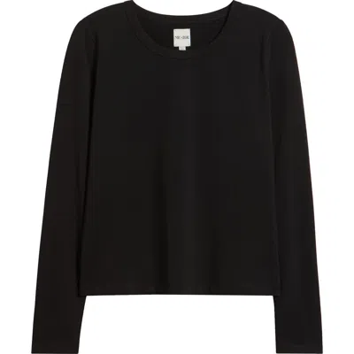 Nic + Zoe Nic+zoe Perfect Knit Long Sleeve Top In Black