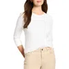 Nic + Zoe Nic+zoe Perfect Knit Long Sleeve Top In White