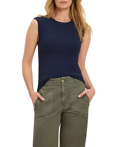 Nic + Zoe Nic+zoe Perfect Knit Rib Growover Tank In Dark Indigo