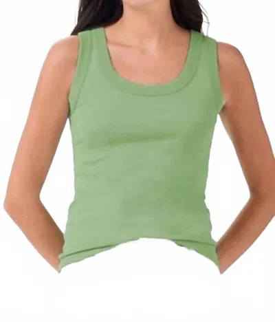 Nic + Zoe Perfect Knit Rib Scoop In Happy Apple In Green