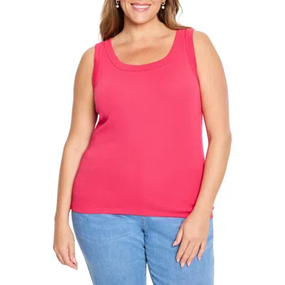 Nic + Zoe Nic+zoe Perfect Knit Rib Scoop Neck Tank In Daiquiri