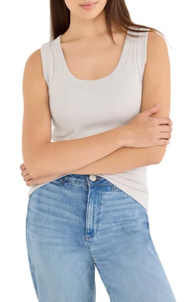Nic + Zoe Nic+zoe Perfect Knit Rib Scoop Neck Tank In Neutral