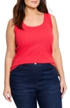 Nic + Zoe Nic+zoe Shelf Bra Perfect Tank Top In Red