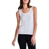 Nic + Zoe Perfect Knit Rib Scoop Neck Tank In Paper White
