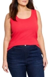 Nic + Zoe Nic+zoe Shelf Bra Perfect Tank Top In Red