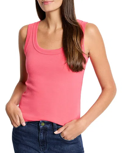 Nic + Zoe Nic+zoe Perfect Knit Rib Scoop Tank In Red