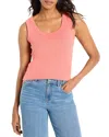Nic + Zoe Nic+zoe Perfect Knit Rib Scoop Neck Tank In Guava