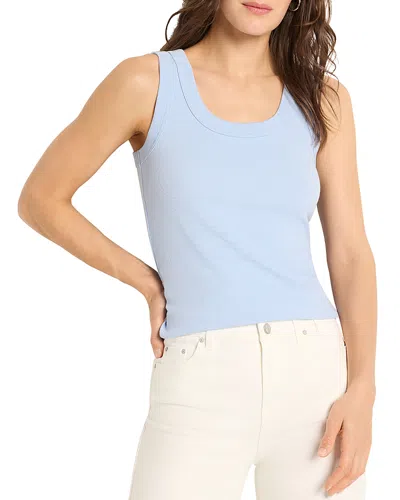 Nic + Zoe Nic+zoe Perfect Knit Rib Scoop Neck Tank In Powder Blue
