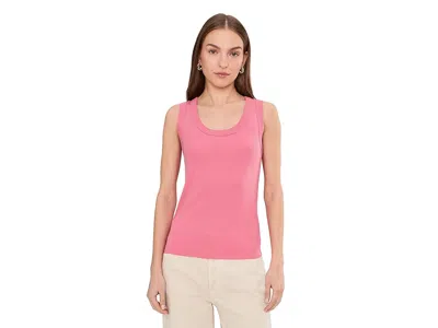 Nic + Zoe Perfect Knit Rib Scoop Tank Top In Pink