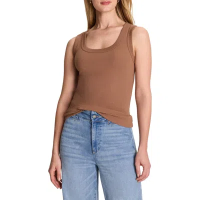 Nic + Zoe Nic+zoe Perfect Knit Rib Tank In Brown