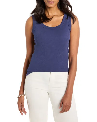 Nic + Zoe Nic+zoe Perfect Knit Rib Scoop Neck Tank In Dusk