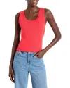 Nic + Zoe Nic+zoe Perfect Knit Ribbed Tank Top In Haute Red
