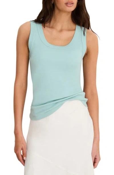 Nic + Zoe Nic+zoe Perfect Knit Scoop Neck Tank In Blue