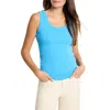Nic + Zoe Nic+zoe Perfect Rib Tank In Blue Jewel