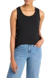 Nic + Zoe Nic+zoe Perfect Stretch Cotton Knit Tank In Black