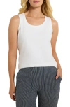 Nic + Zoe Nic+zoe Perfect Stretch Cotton Knit Tank In Paper White