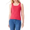 Nic + Zoe Nic+zoe Petite Shelf Bra Perfect Tank In Bright Rose
