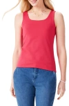 Nic + Zoe Nic+zoe Petite Shelf Bra Perfect Tank In Bright Rose